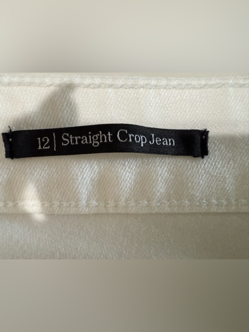 Talbots ππ White Straight Crop Jean Size 12 - Picture 6 of 16